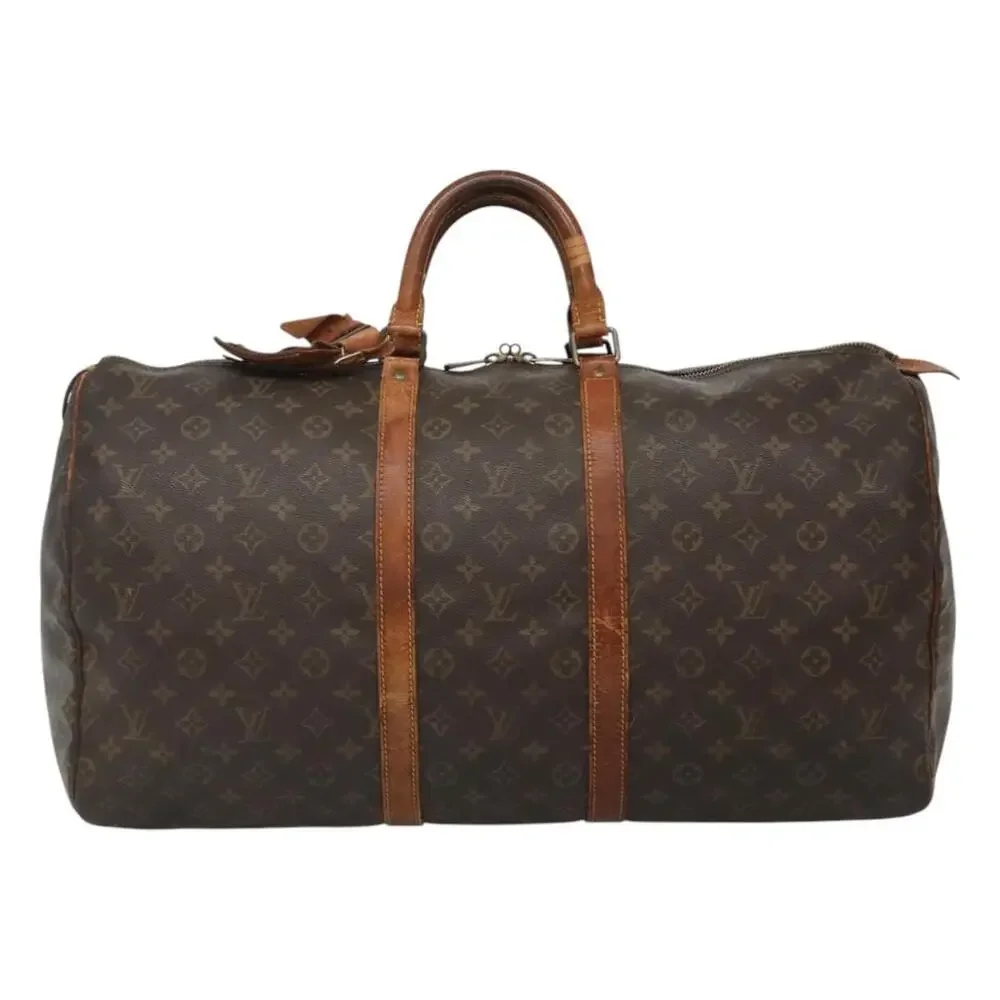 LOUIS VUITTON Monogram Keepall 55 Boston Bag M41424